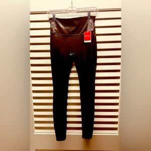 NWT Spanx Faux Croc Leather Leggings
